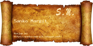 Sanko Margit névjegykártya